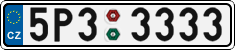 License plate of the Czech Republic, Cars (2001)