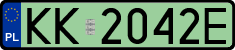 License plates of Poland, Electric vehicles