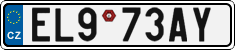 License plate of the Czech Republic, Electric vehicles