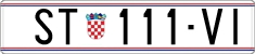 License plate of Croatia, Regular plates