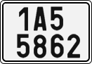 License plate of the Czech Republic, Cars (2001)