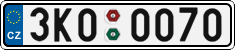License plate of the Czech Republic, Cars (2001)