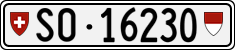License plate of Switzerland, Cars