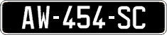 French license plate, SIV (oldtimers)