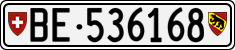 License plate of Switzerland, Cars