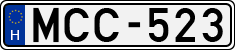 license plates of Hungary, Cars (1990)