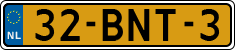 License plate of the Netherlands, Heavy Commercial Vehicles (1994 system)
