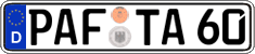 German license plate, Regular plates