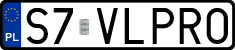 License plates of Poland, Vanity Plates