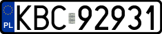 License plates of Poland, Regular car plates