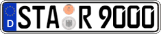 German license plate, Regular plates