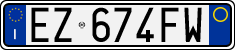 License plate of Italy, Cars (1994 year series)
