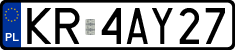 License plates of Poland, Regular car plates