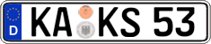 German license plate, Regular plates