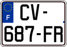 French license plate, SIV (ordinary)