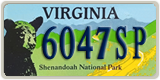 Virginia, Specialty plates (1234AB)
