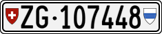 License plate of Switzerland, Cars