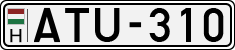 license plates of Hungary, Cars (1990)