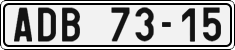License plate of the Czech Republic, Cars (1960)