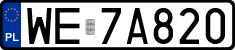 License plates of Poland, Regular car plates