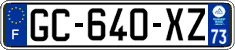 French license plate, SIV (ordinary)