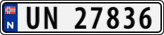 License plate of Norway, Cars