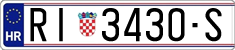 License plate of Croatia, Regular plates