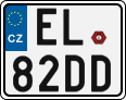 License plate of the Czech Republic, Electric vehicles