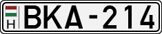 license plates of Hungary, Cars (1990)