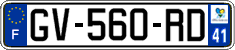 French license plate, SIV (ordinary)
