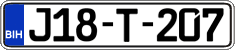 License plate of Bosnia and Herzegovina, Regular plates
