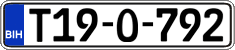 License plate of Bosnia and Herzegovina, Regular plates