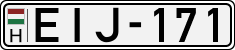 license plates of Hungary, Cars (1990)