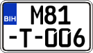 License plate of Bosnia and Herzegovina, Regular plates