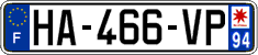 French license plate, SIV (ordinary)