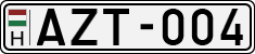 license plates of Hungary, Cars (1990)