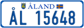 License plate of Åland, Cars (ÅL 12345)