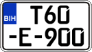 License plate of Bosnia and Herzegovina, Regular plates