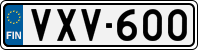 License plate of Finland, Cars