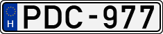 license plates of Hungary, Cars (1990)