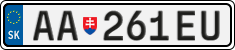 License plate of Slovakia, Cars