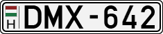 license plates of Hungary, Cars (1990)