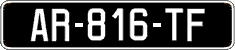 French license plate, SIV (oldtimers)