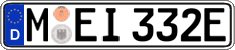German license plate, Electric vehicles