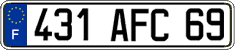 French license plate, FNI