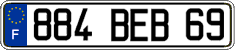 French license plate, FNI