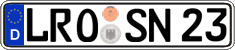 German license plate, Regular plates