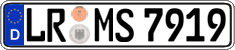 German license plate, Regular plates