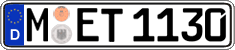German license plate, Regular plates