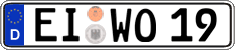 German license plate, Regular plates